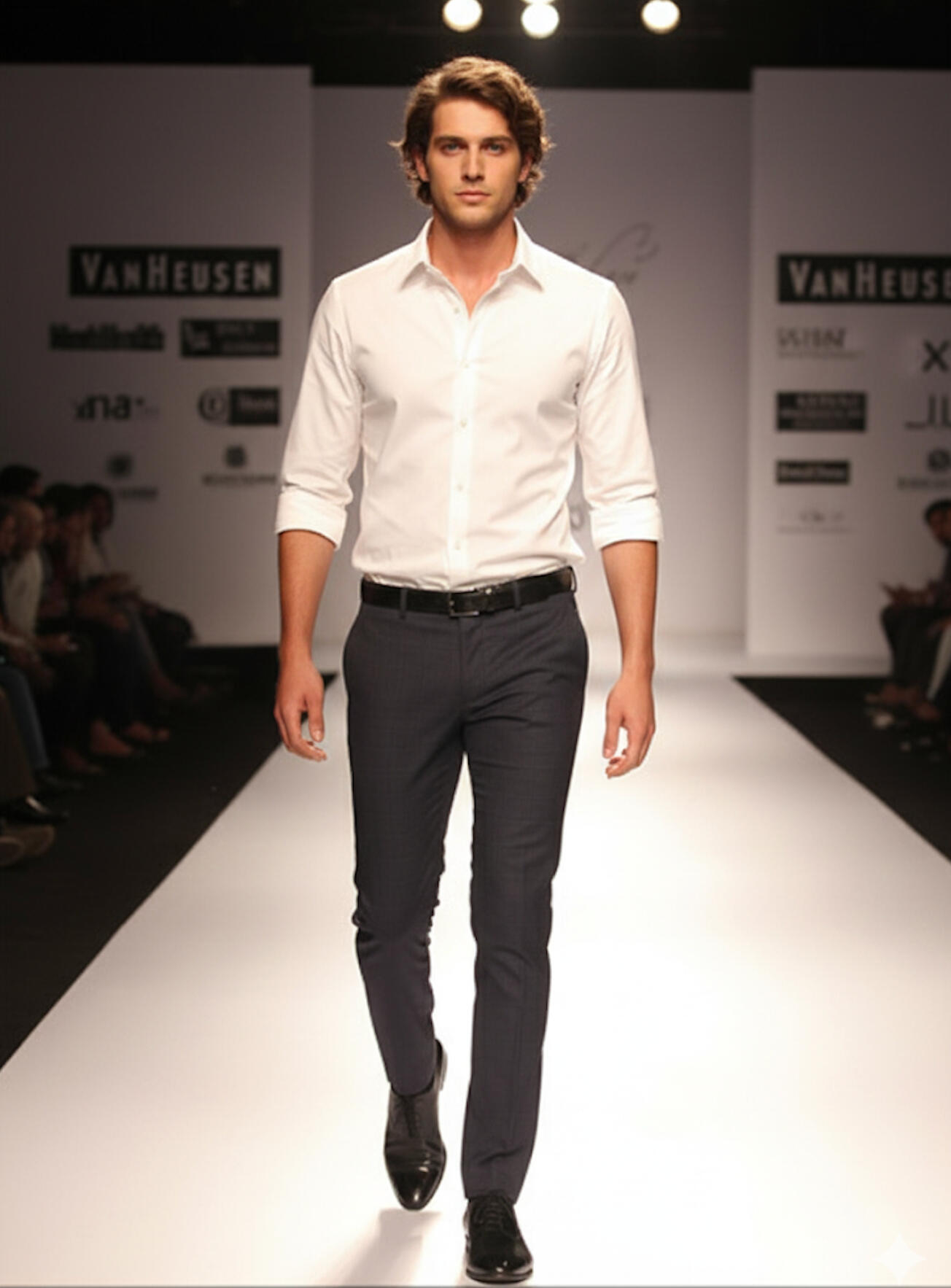 man wearing a white shirt